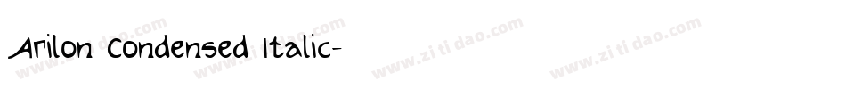 Arilon Condensed Italic字体转换